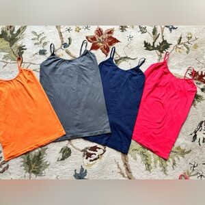 New Kathy Sexy Spaghetti Strap Seamless  Tank Top One Size Bundle Of 4